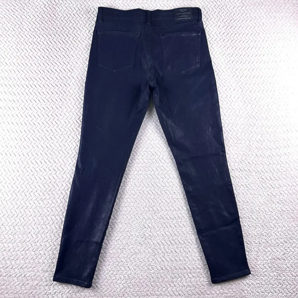 Lucky Brand Jeans Womens 6/28 Ankle Black‎ Wash AVA Mid Rise Skinny Denim